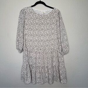 And The Why Los Angeles Animal Print Tiered Women's Dress Medium NWT